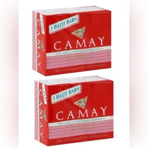 Camay Classic Pink Soap Softly Scented Moisturizing Beauty Bath Bars X 6